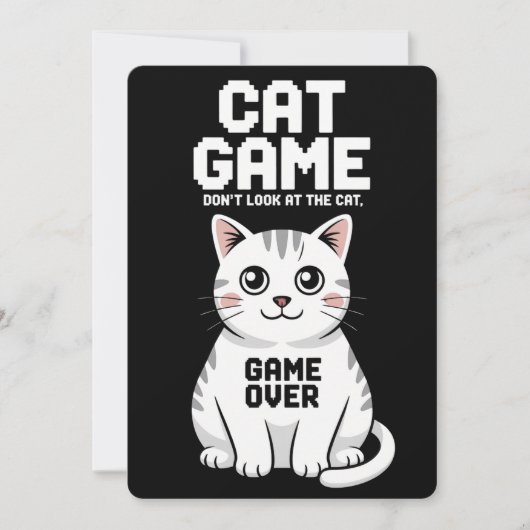 猫遊びは猫を見ないおもしろい 招待状 (正面)