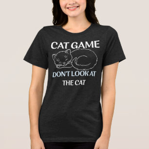 猫遊びは猫を見ない トライブレンドＴシャツ