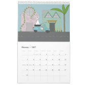 猫遊び物12か月カレンダー カレンダー (2月 2027)