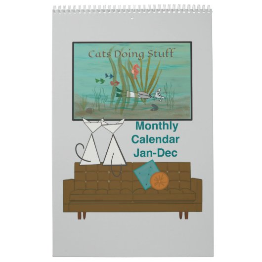 猫遊び物12か月カレンダー カレンダー (カバー)