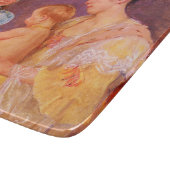 猫遊を飼っている子ども(by Mary Cassatt) カッティングボード (角)