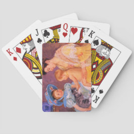 猫遊を飼っている子ども(by Mary Cassatt) トランプ