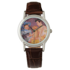 猫遊を飼っている子ども(by Mary Cassatt) 腕時計