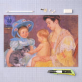 猫遊を飼っている子ども(by Mary Cassatt) 薄葉紙 (クラフト)