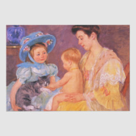 猫遊を飼っている子ども(by Mary Cassatt) 薄葉紙
