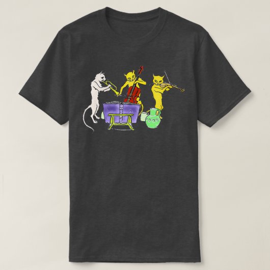 猫遊楽器 Tシャツ (デザイン正面)