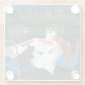 猫遊麻雀 ガラスコースター (裏面)