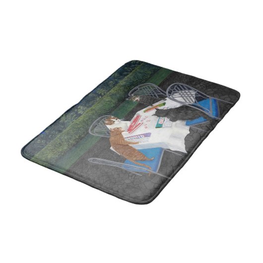 猫遊麻雀 バスマット (アングル)