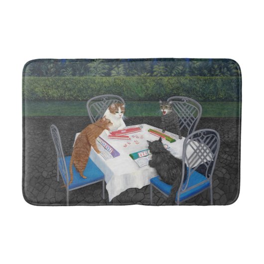 猫遊麻雀 バスマット (正面)