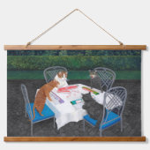 猫遊麻雀 吊り下げ型タペストリー (正面)