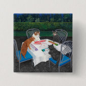 猫遊麻雀 缶バッジ (正面)