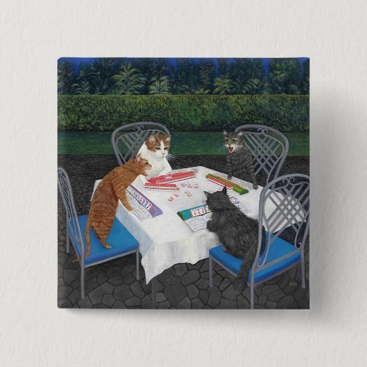 猫遊麻雀 缶バッジ (正面)