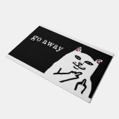 猫遠くにの書式 |猫おもしろいことわざマット ドアマット (アングル)