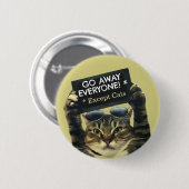 猫遠くに以外の人の宇宙 缶バッジ (正面&裏面)