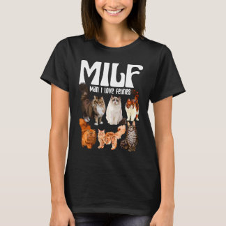 猫部隊レスキュー猫MILF男猫好き Tシャツ