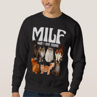 猫部隊 救出猫 MILF男 私はフェリンを愛する 猫 スウェットシャツ