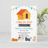 猫里親パーティの招待状 サンキューカード (スタンド正面)