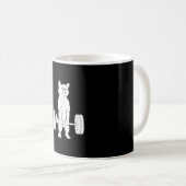 猫重量挙げとジム コーヒーマグカップ (正面右)