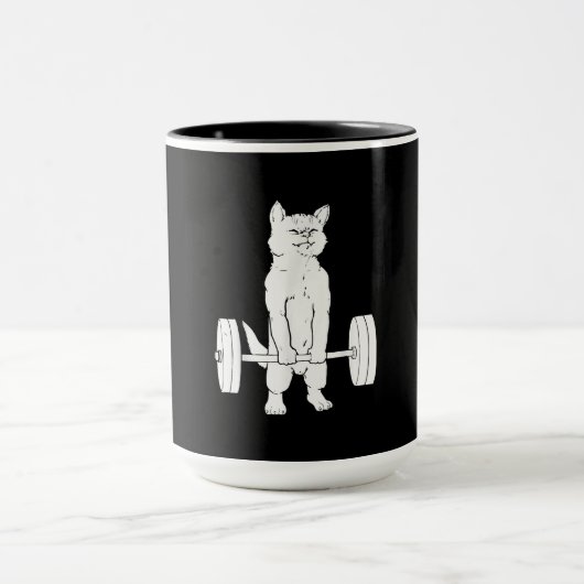 猫重量挙げとジム マグカップ (中央)