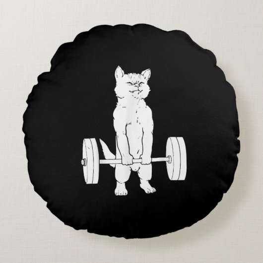 猫重量挙げとジム ラウンドクッション (正面)