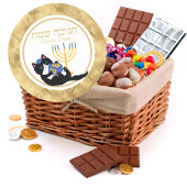 猫金ゴールドおもしろい(ユダヤ教)メノラーユダヤ人ヘブライ語ハヌカー ラウンドシール