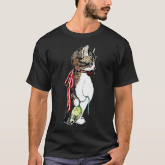 猫釣りおもしろいマウス愛猫ネコ Tシャツ