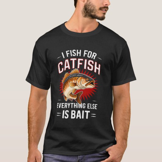 猫釣りおもしろTシャツ 釣り好きへのプレゼント Tシャツ (正面)