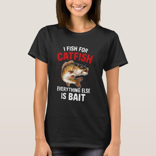 猫釣り好きのためのナマズTシャツ プレゼント Tシャツ (正面)