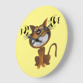 猫釣り時計 ラージ壁時計 (傾斜)