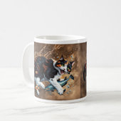 猫釣り コーヒーマグカップ (正面左)