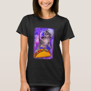 猫銀河フライングタコス宇宙キティ冒険 Tシャツ