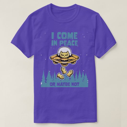 猫銀河系科学宇宙愛来者私が平和か Tシャツ (デザイン正面)