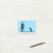 猫鏡ライオン反射自信モチベーション ポストイット (デスク上)