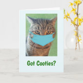 猫間抜けが元気になる カード (黄色い花)