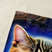 猫間抜けを宇宙にミーム ビーチタオル (インサイチュ)