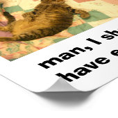 猫間抜け写真 ポスター (角)