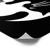 猫陰陽平和を愛する相互接続ギフトアイディア ポスター (角)