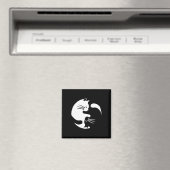 猫陰陽平和を愛する相互接続ギフトアイディア マグネット (インサイチュ (食洗機))