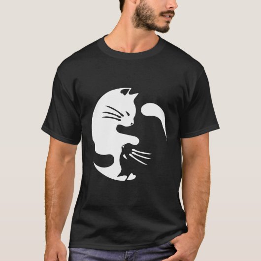 猫陰陽平和愛の相互連結 Tシャツ (正面)
