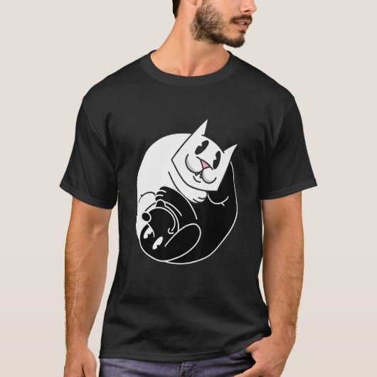 猫陰陽狗 Tシャツ (正面)