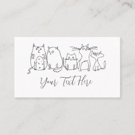 猫集団ラインアートマンガイラストレーション 名刺