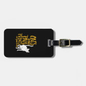 猫離れが手でハートをキュートおもしろいに ラゲッジタグ (正面横)