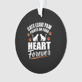 猫離れは手でハートに オーナメント (正面)