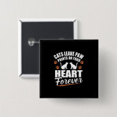 猫離れは手でハートに 缶バッジ (正面&裏面)