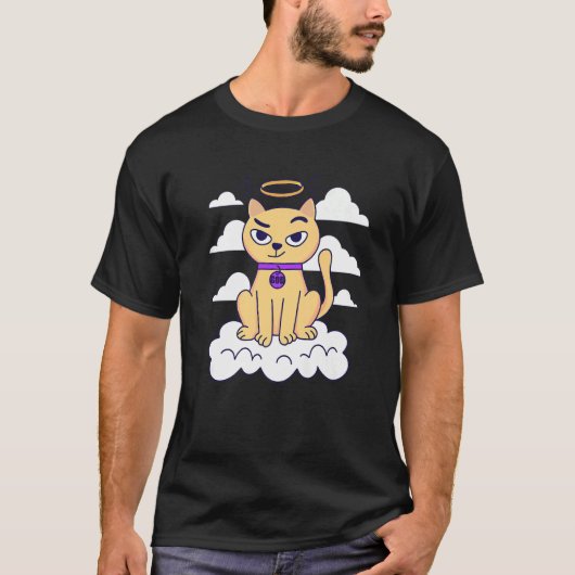 猫雲かわいい Tシャツ (正面)
