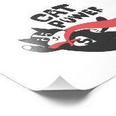 猫電源 – 背景色の選択 フォトプリント (角)