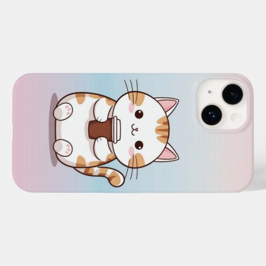 猫電話ケース Case-Mate iPhoneケース (裏面 (横))