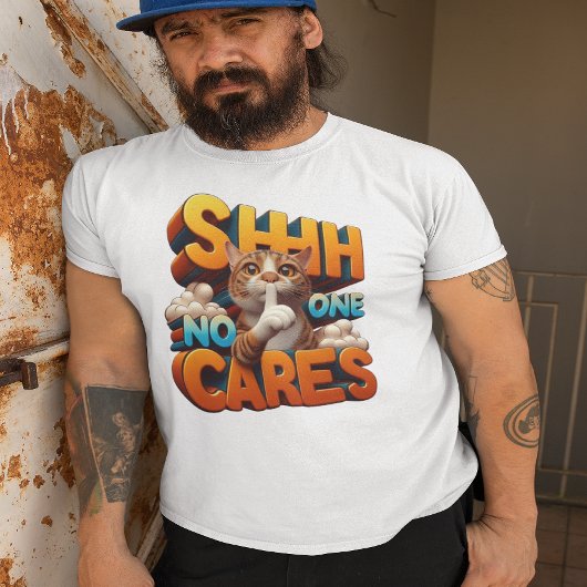 猫静かの無関心 Tシャツ