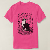 猫音楽1 Tシャツ (デザイン正面)