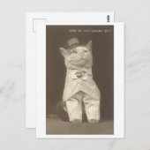 猫頭が切れるを着たヴィンテージ「セット」 ポストカード (正面/裏面)